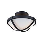 Artcraft AC11703BK Cara 2-Lights 60W Black Semi Flush Mount