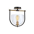 Artcraft AC11743BB Cheshire 1-Light 60W Brass Semi Flush Mount