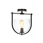 Artcraft AC11743NB Cheshire 60W Brass Semi Flush Mount