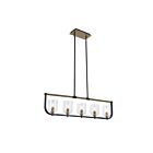 Artcraft Cheshire AC11745BB 5-Lights 300W Black Island Pendant