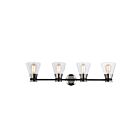 Artcraft AC11804NB Kanata 4-Lights 240W Black Bath Light