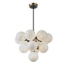 Artcraft Gem AC11872SW 520W Black and Brushed Brass Rod Chandelier