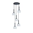 Artcraft Kali AC11955BK 5-Lights Black Cord Pendant