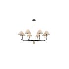 Artcraft AC12038BB Providence 480W Black and Brushed Brass Chandelier