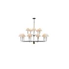Artcraft AC12039BB Providence 900W Black and Brushed Brass Chandelier
