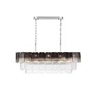 Artcraft AC12054CS Bianca 480W Polished Nickel and Crystalline Smoke Pendant