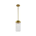 Artcraft AC12060BR Emma 60W Brushed Brass Pendant