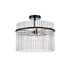 Artcraft AC12081BK Ava 60W Black Semi Flush Mount