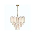Artcraft AC12101WH Sophia 16-Lights 640W Brass and Wispy White Glass Chandelier