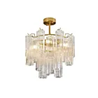Artcraft AC12103BR Sophia 40W Brass Semi Flush Mount