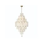 Artcraft AC12104WH Sophia 29-Lights 1160W Brass and Wispy White Glass Chandelier
