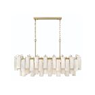 Artcraft AC12105WH Sophia 16-Lights 640W Brass and Wispy White Glass Chandelier