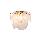 Artcraft AC12216BR Lily 60W Brushed Brass Semi Flush Mount