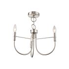 Artcraft AC12223BN Foundry 3-Lights 180W Brushed Nickel Semi Flush Mount