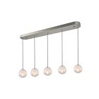 Artcraft AC12245SN Moonlight 5-Lights 200W Satin Nickel Pendant