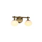 Artcraft AC12252LB Velora 2-Lights 9W Legacy Brass LED Bathroom Vanity Light