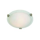 Artcraft Clip Flush AC2355BN 3 Lights Brushed Nickel 60W Flush Mount