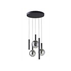 Artcraft AC5005BK Modella 5-Lights 25W Black LED Pendant