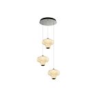 Artcraft AC5083GR Solara 3-Lights 42W Plated Graphite LED Pendant