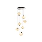 Artcraft AC5087GR Solara 7-Lights 210W Plated Graphite LED Pendant