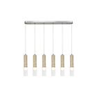 Artcraft AC5106BN Zara 6-Lights 132W Satin Nickel LED Pendant