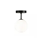 Artcraft Comet AC6651BK 1 Light Semi Matte Black Flush Mount