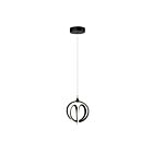 Artcraft Rose AC6730BK 1-Light Black 15W Pendant