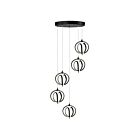 Artcraft Rose AC6735BK 5-Lights Black 40W Pendant