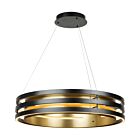 Artcraft Toledo AC6751BB 72W Black and Brushed Brass LED Cord Chandelier