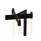 Artcraft AC6816BK Cascata 72W Black and Brushed Brass LED Floor Lamp