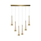 Artcraft Sunnyvale AC6826BR 6-Lights Brushed Brass 42W Island Light