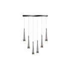 Artcraft AC6826SM 6-Lights 252W Pearl Black and Smoke Pendant