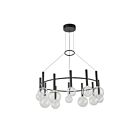 Artcraft AC6852BK Terra 12-Lights 48W Black LED Chandelier