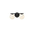 Artcraft AC6962BK Forma 2-Lights 24W Black LED Bathroom Vanity Light