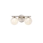 Artcraft AC6962BN Forma 2-Lights 24W Brushed Nickel LED Bathroom Vanity Light