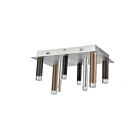 Artcraft Galiano AC7087MU 8 Lights Black, Copper, Satin Aluminum 32W Flush Mount