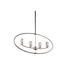 Artcraft Kingsford AC7454 4-Lights Slate and brushed nickel 19.2W Chandelier
