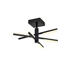 Artcraft AC7706BK Stix Black Semi Flush Mount