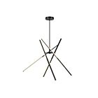 Artcraft AC7709BK Stix 8-Lights Black LED Chandelier