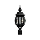 Artcraft Classico AC8363WH 3 Lights Matte Black Brass 60W Outdoor Post Light
