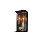 Artcraft AC8970BK Stonegate 2-Lights 80W Black Outdoor Wall Light