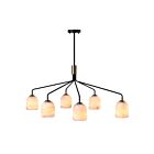 Artcraft SC13376BB Crema 360W Black and Brushed Brass Chandelier
