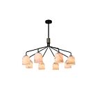 Artcraft SC13378BB Crema 480W Black and Brushed Brass Chandelier