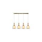 Artcraft SC13384BR Juna 4-Lights 240W Brass Pendant