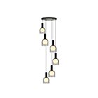 Artcraft SC13386BK Juna 6-Lights 360W Black Pendant
