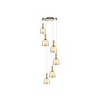 Artcraft SC13386BR Juna 6-Lights 360W Brass Pendant