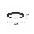 Artika 9FLPR-SP5-MB-12PK 18W Matte Black LED Flush Mount