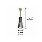 Artika PDT1-GSB-HD2BG Gatsby 1-Light 10W Gold and Black Pendant 