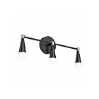Artika VAN-SPC-HD2BL Wayden 11W Black and Gold Vanity Light
