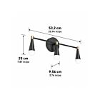 Artika VAN-SPC-HD2BL Wayden 11W Black and Gold Vanity Light